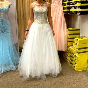 Ivory and gold new Wedding or Quinceanera dress